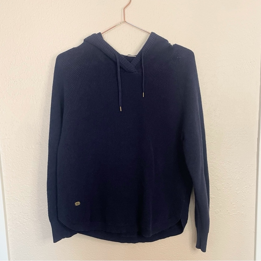 Lauren Ralph Lauren XL Navy Waffle Hoodie | Quiet Luxury Casual